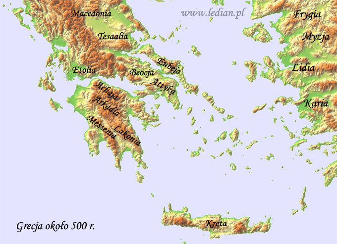 Mapa antycznej Grecji